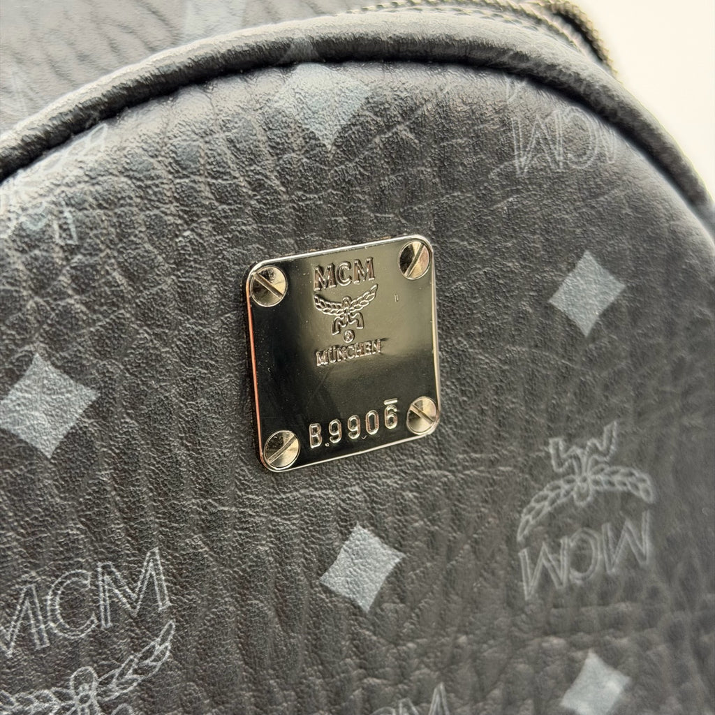 MCM Canvas Black Backpack