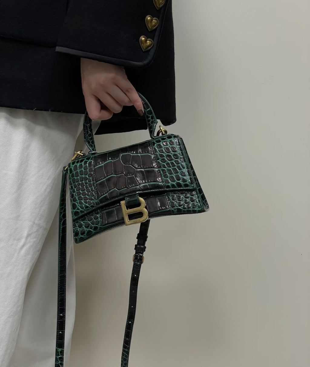 Balenciaga Leather Green Crossbody