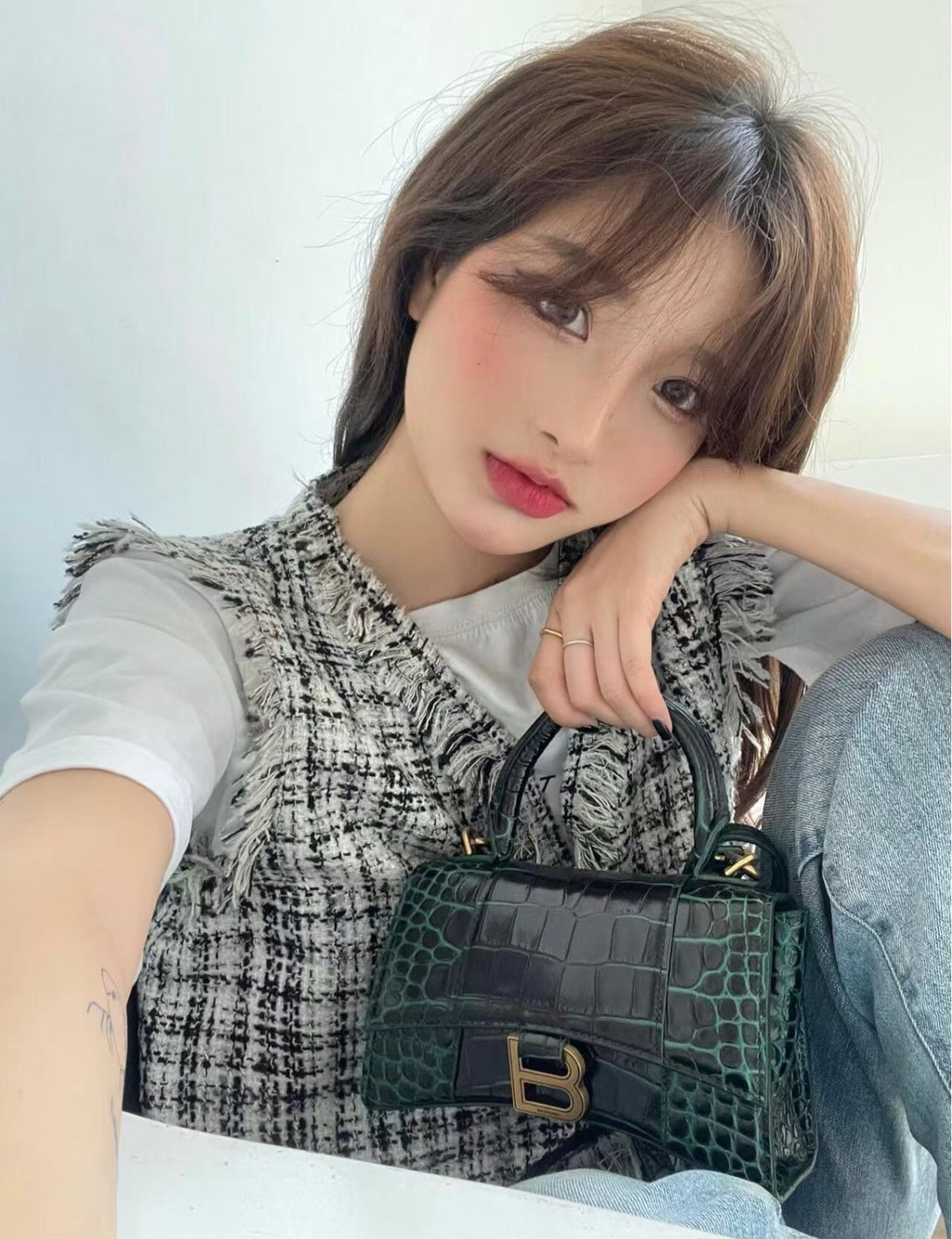 Balenciaga Leather Green Crossbody