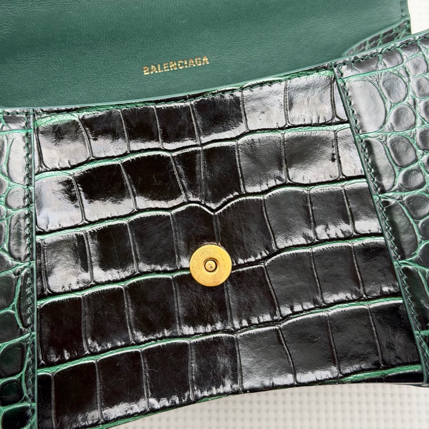 Balenciaga Leather Green Crossbody