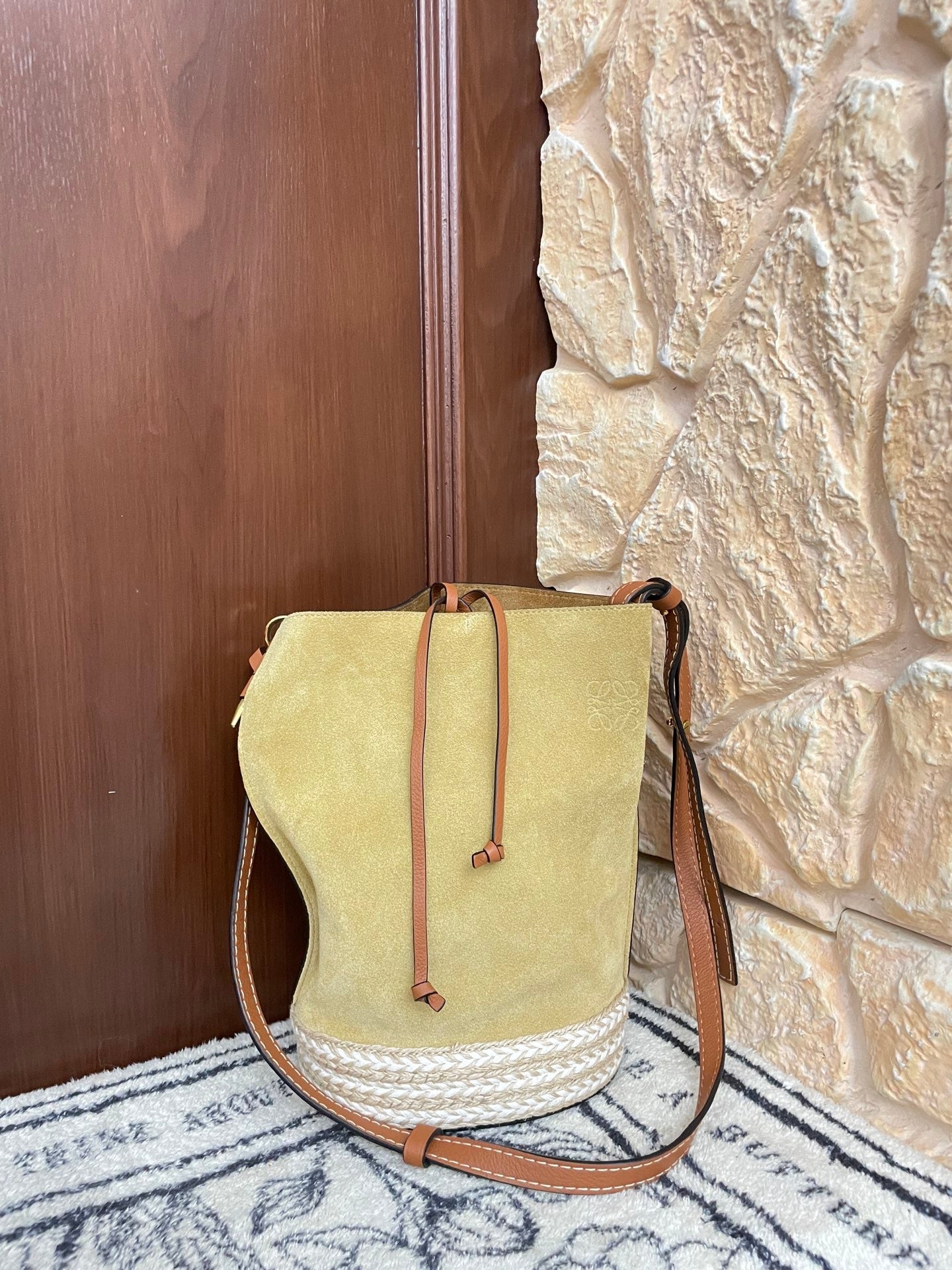 Loewe Alcantara Bucket & Drawstring Bag