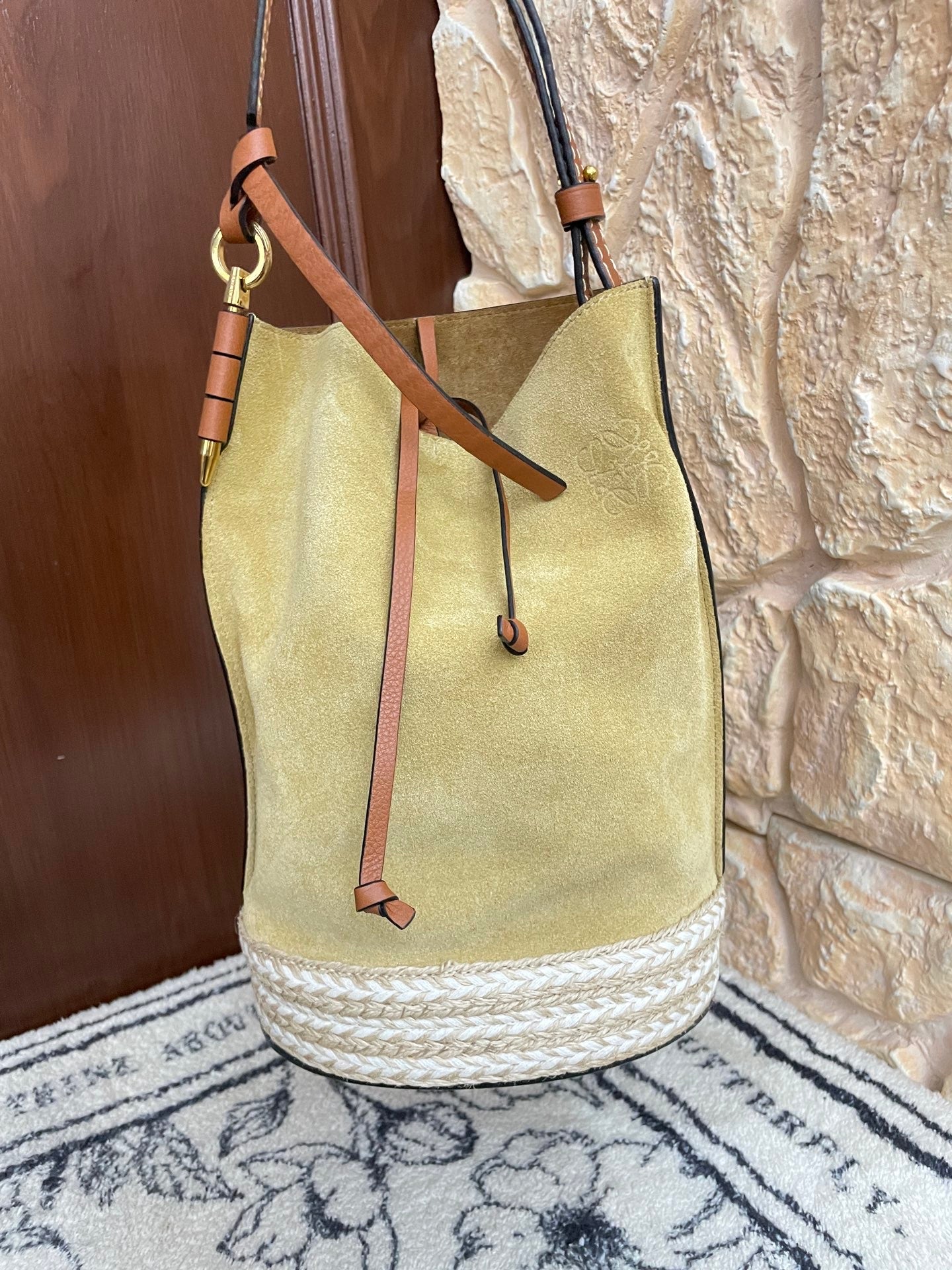 Loewe Alcantara Bucket & Drawstring Bag