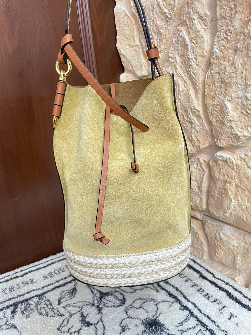 Loewe Alcantara Bucket & Drawstring Bag