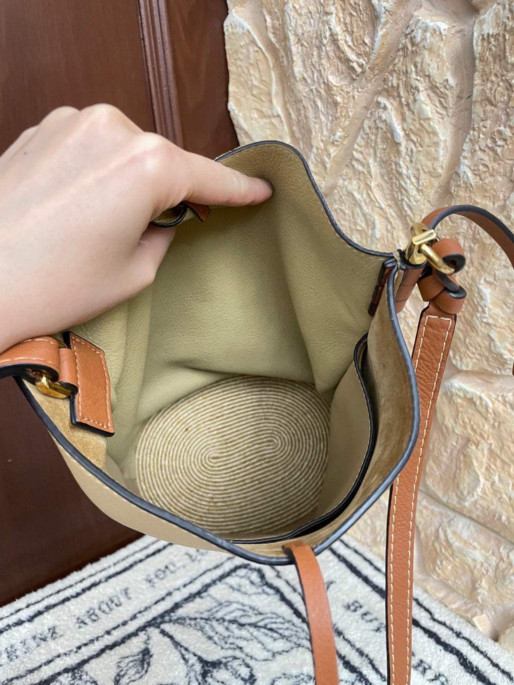 Loewe Alcantara Bucket & Drawstring Bag