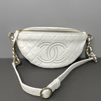 Chanel White Belt Bag & Fanny Pack