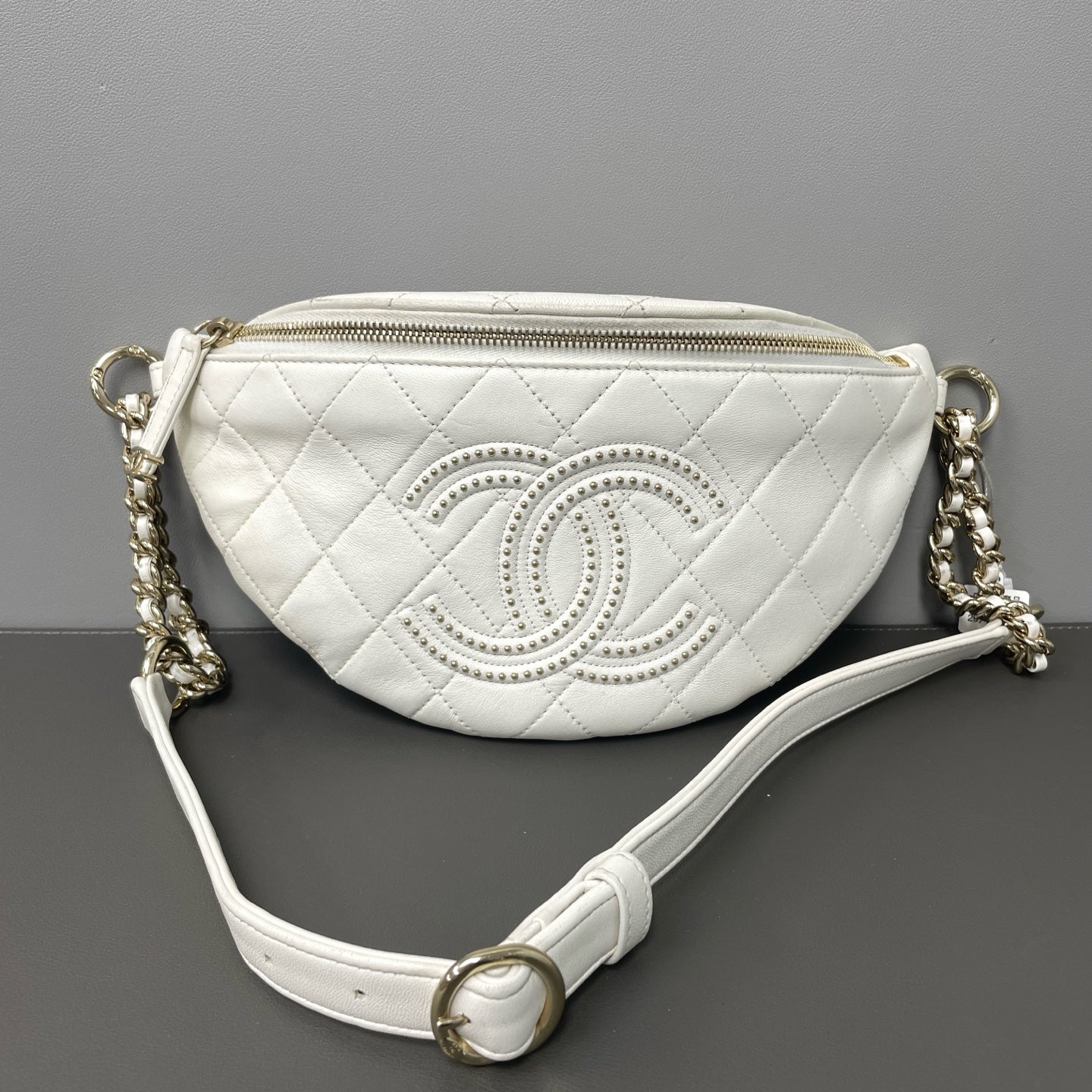 Chanel White Belt Bag & Fanny Pack