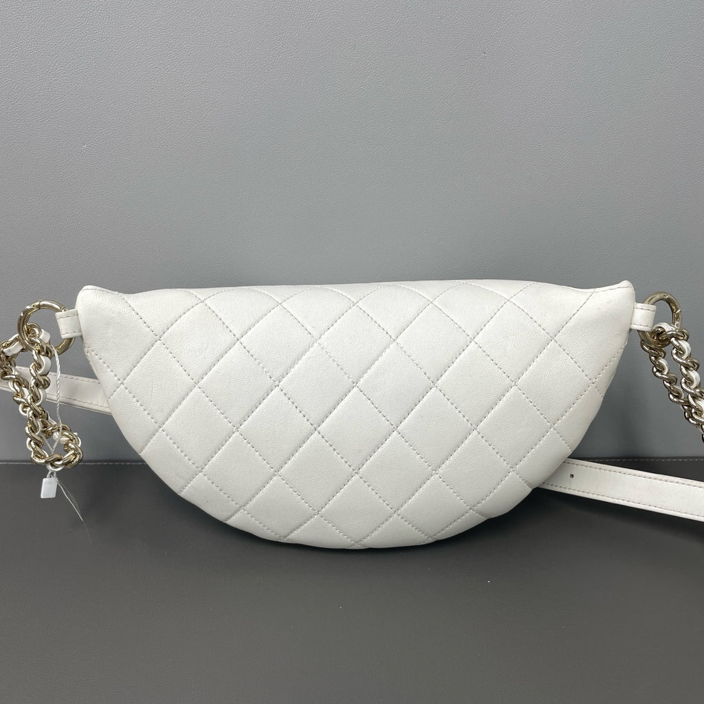 Chanel White Belt Bag & Fanny Pack