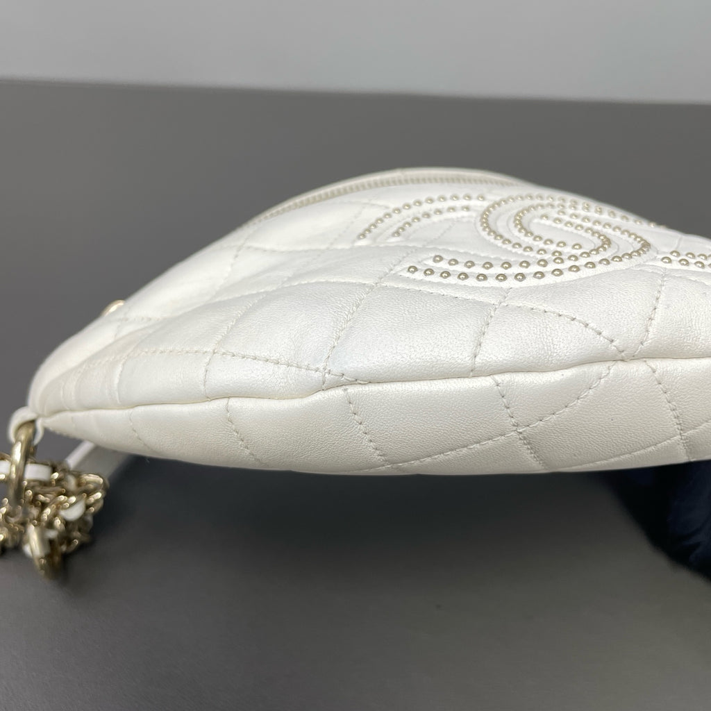 Chanel White Belt Bag & Fanny Pack