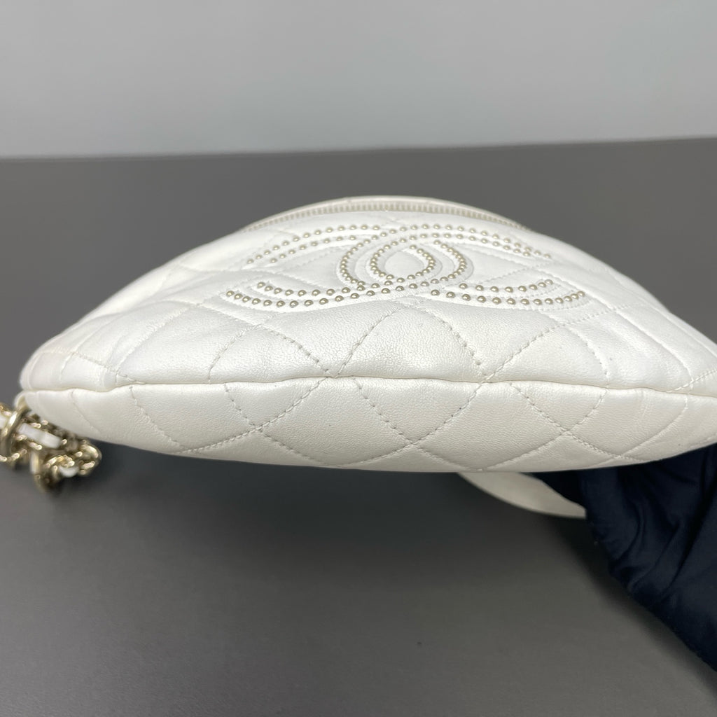 Chanel White Belt Bag & Fanny Pack