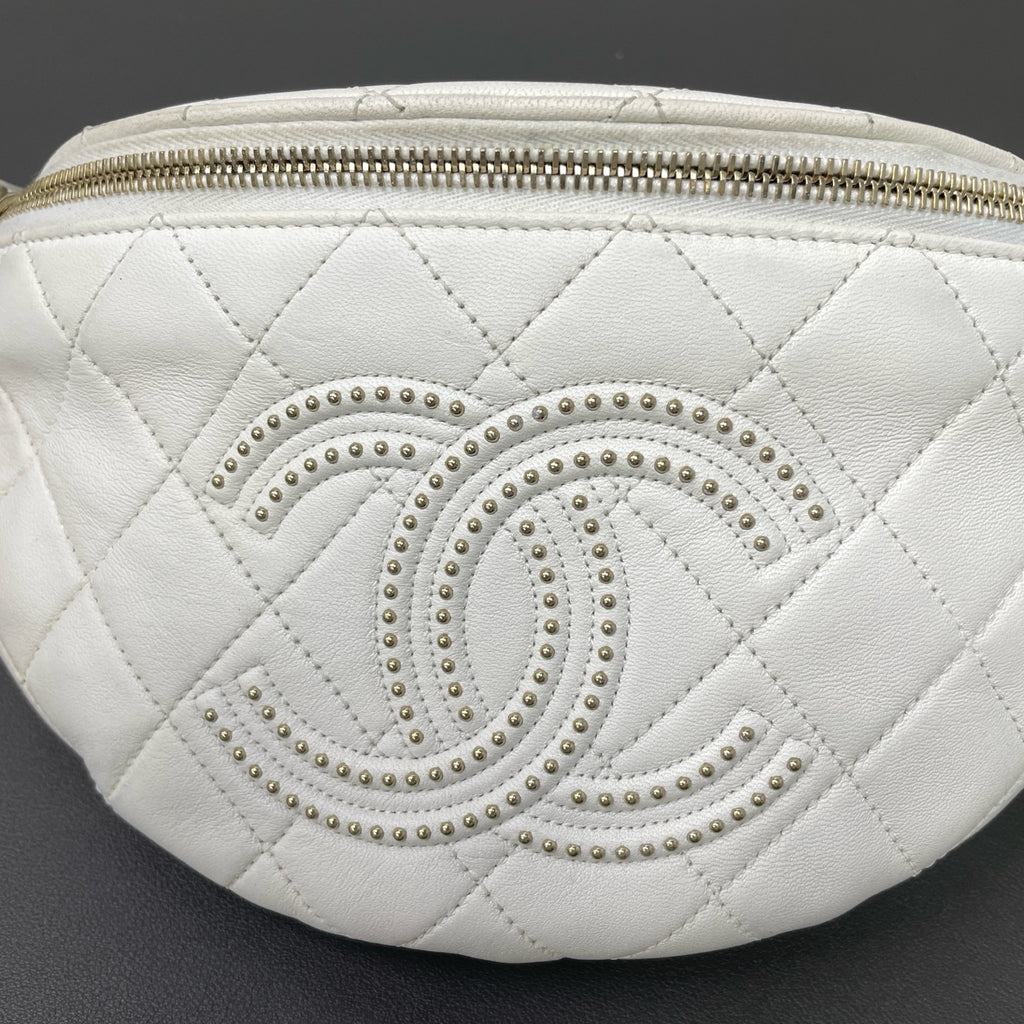 Chanel White Belt Bag & Fanny Pack
