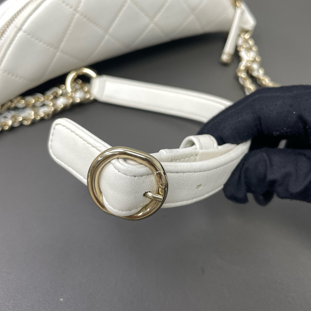 Chanel White Belt Bag & Fanny Pack