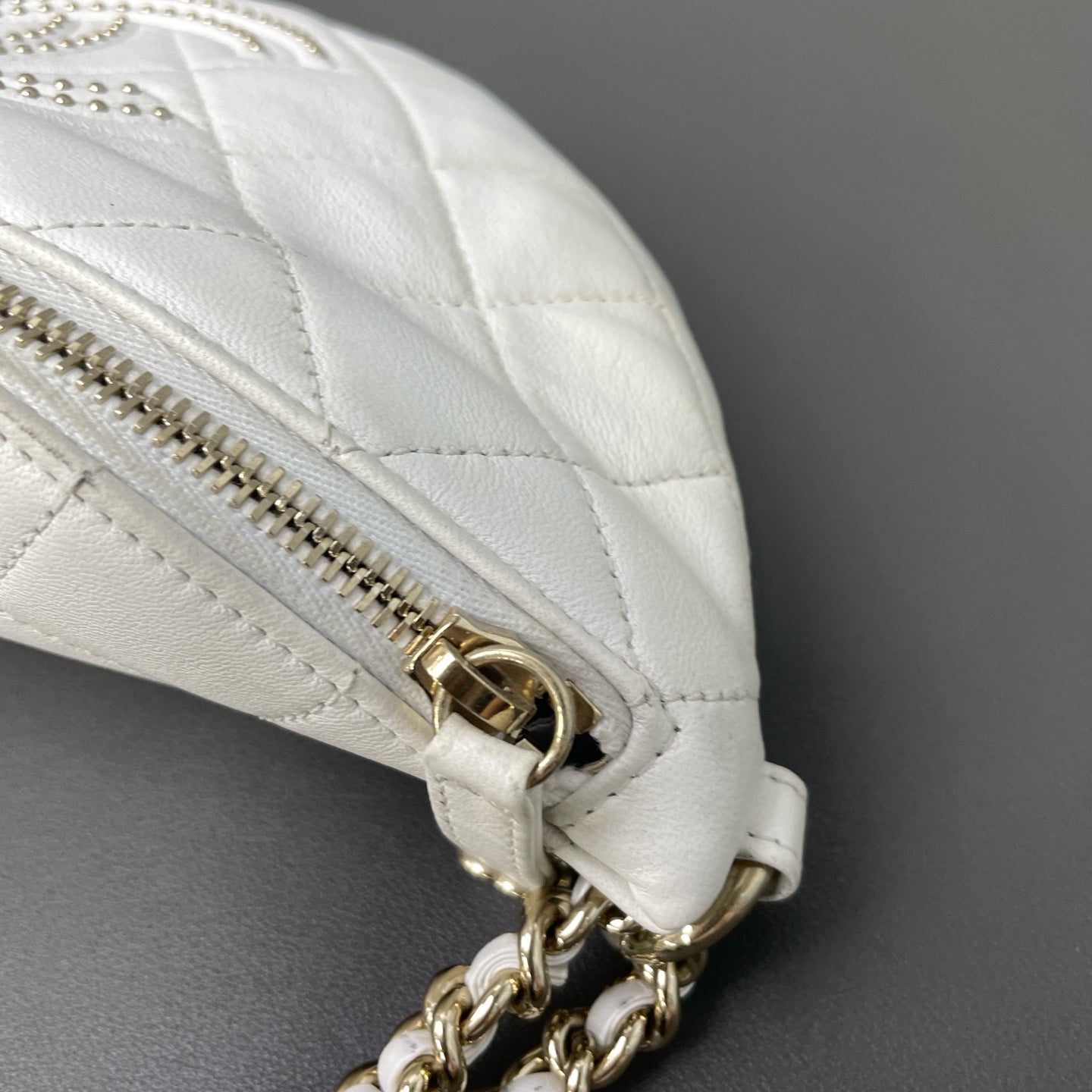Chanel White Belt Bag & Fanny Pack