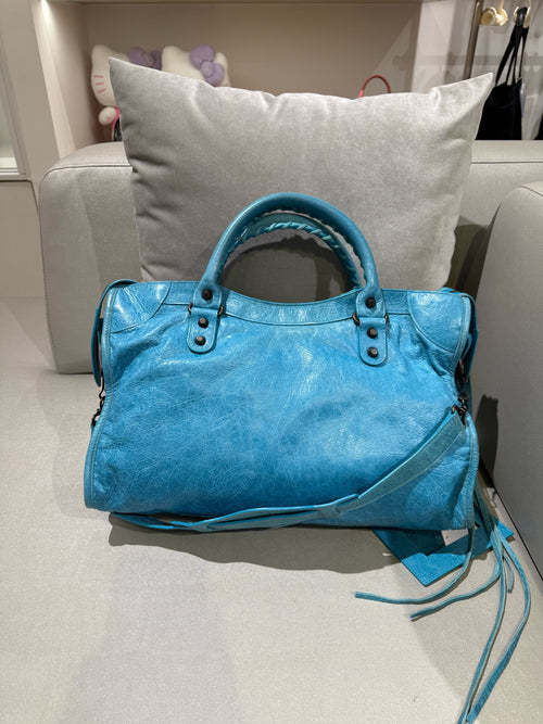 Balenciaga Blue Shoulder Bag 168028-D94JT-3725