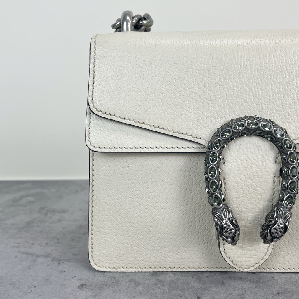 Gucci Dionysus Collection Leather White 421970 0K7JN 9680