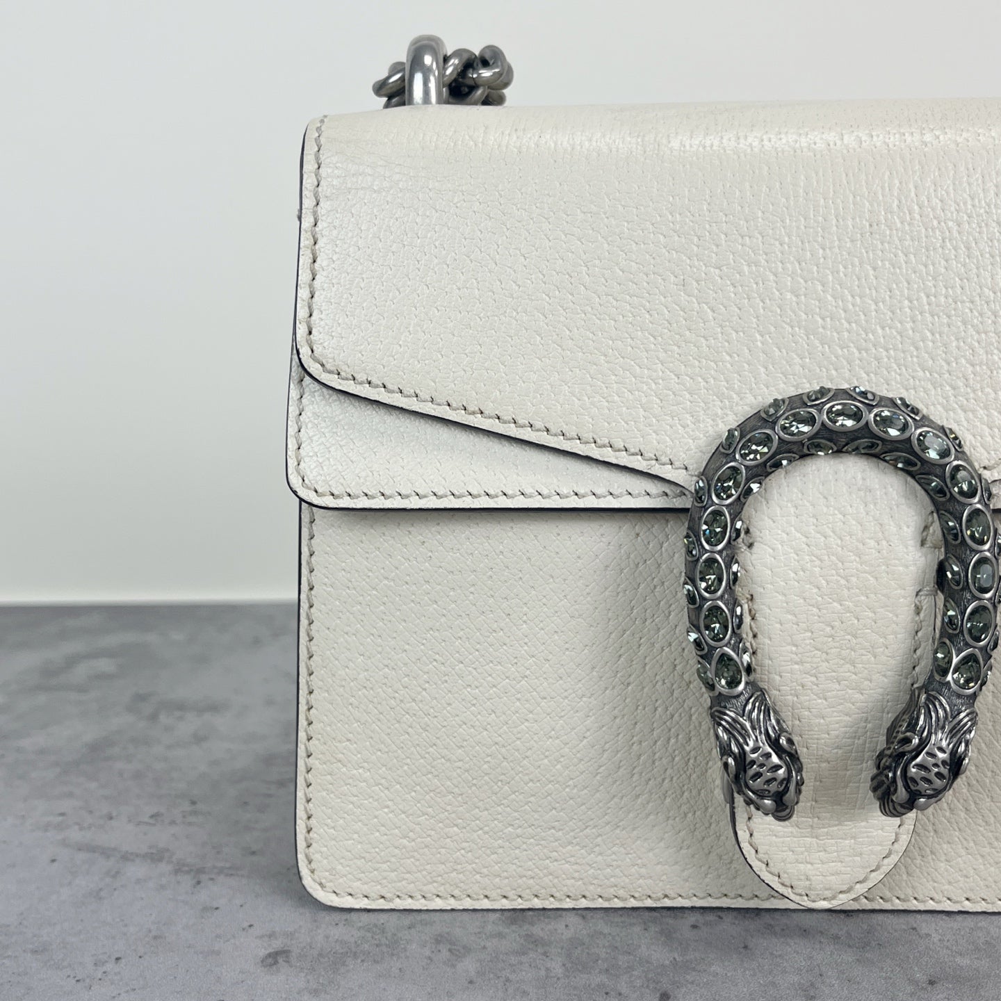 Gucci Dionysus Collection Leather White 421970 0K7JN 9680