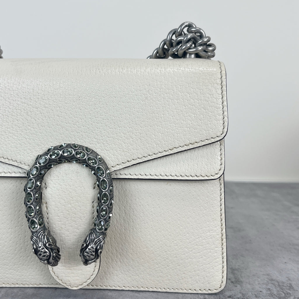 Gucci Dionysus Collection Leather White 421970 0K7JN 9680