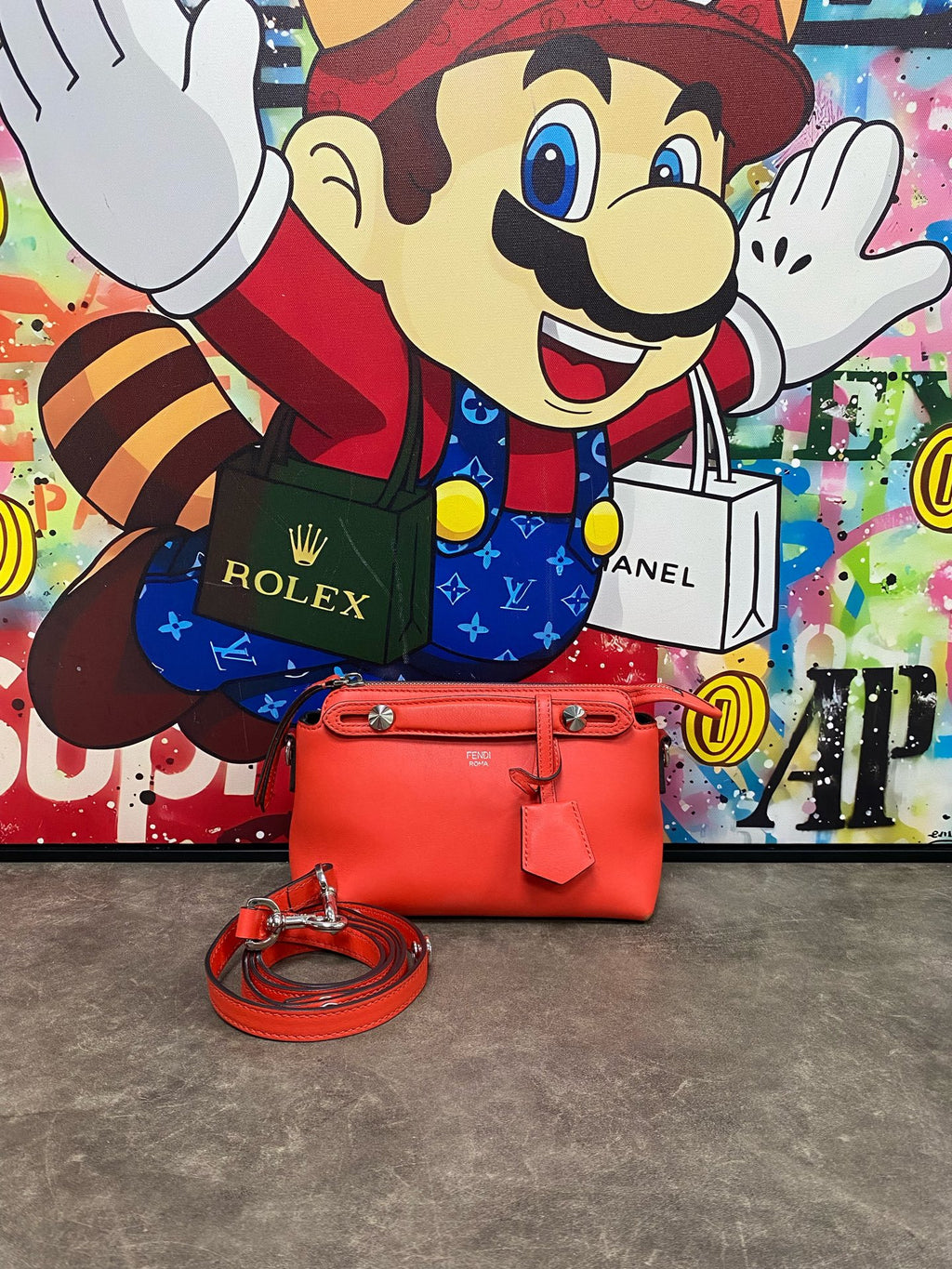 Fendi Metal Orange Satchel