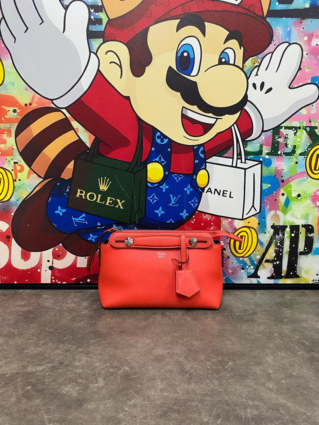 Fendi Metal Orange Satchel