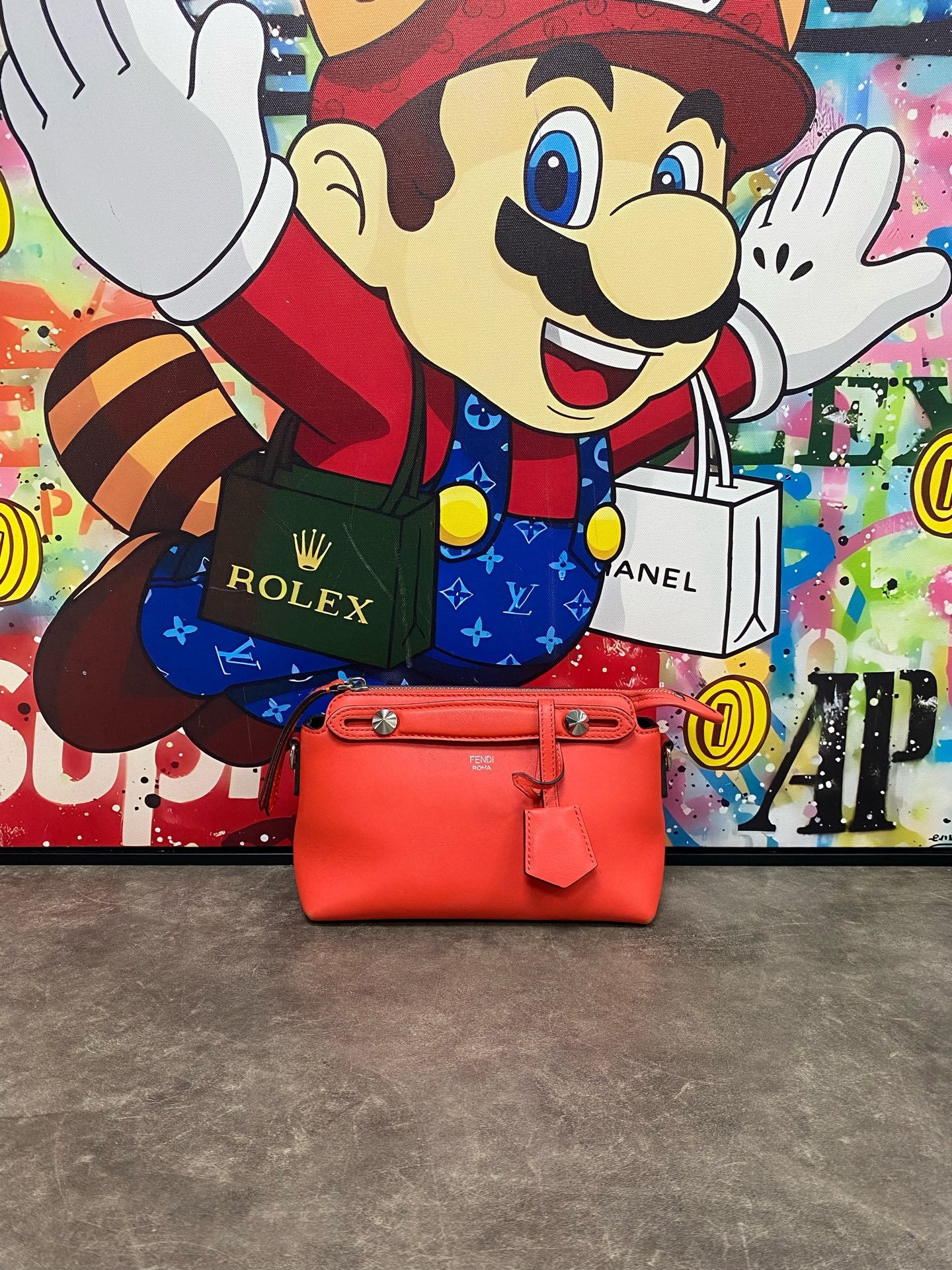 Fendi Metal Orange Satchel