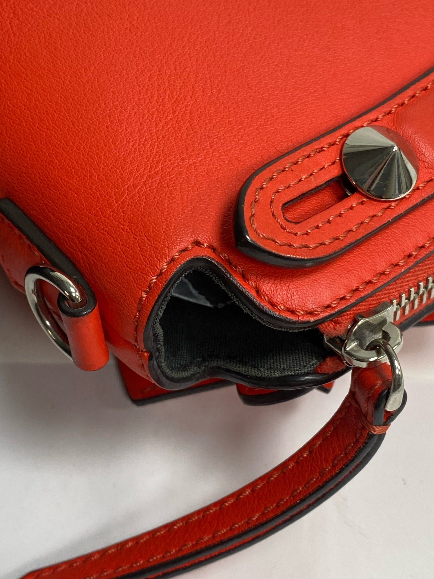 Fendi Metal Orange Satchel