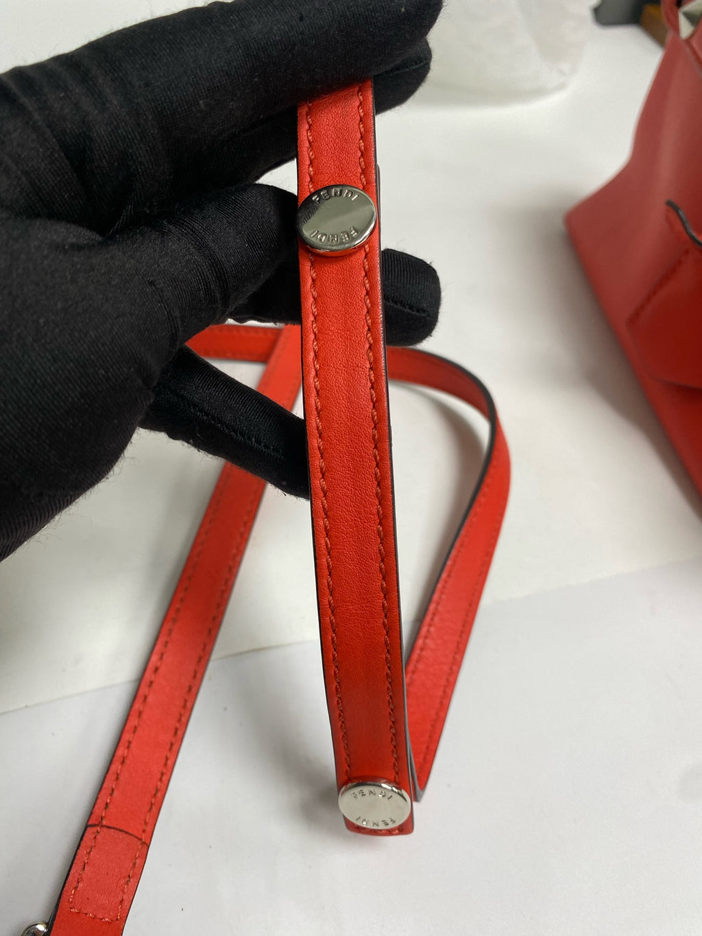Fendi Metal Orange Satchel