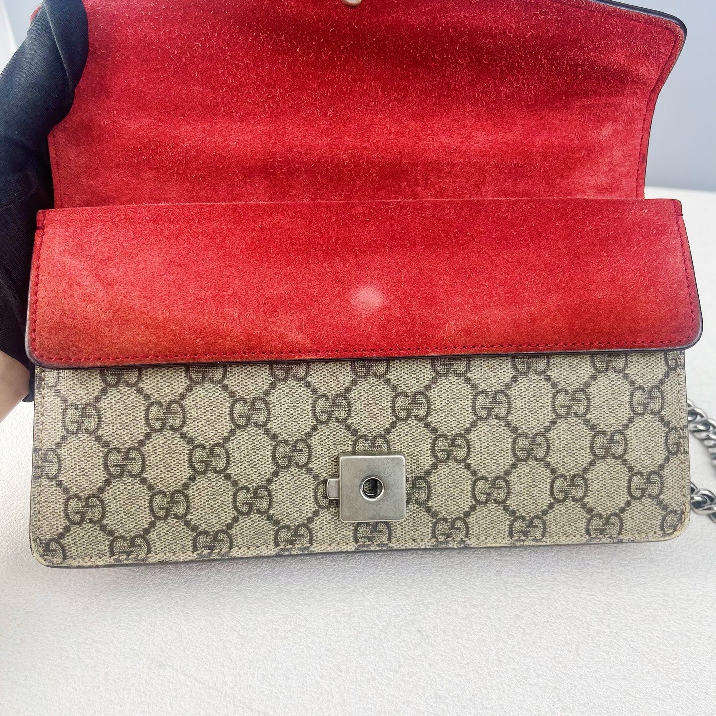 Gucci Alcantara Red