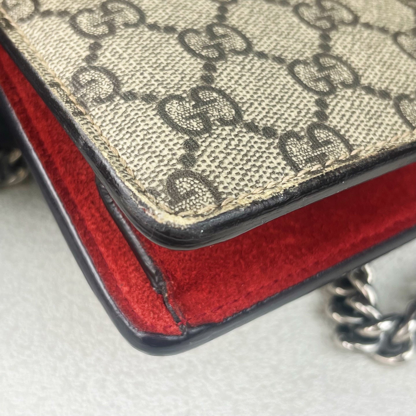 Gucci Alcantara Red
