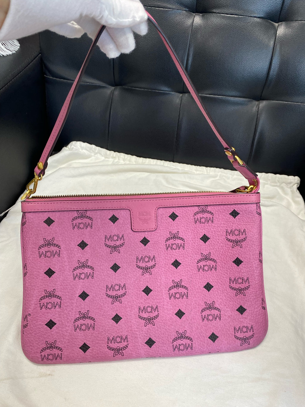 MCM Liz Visetos shopping bag Pink Tote MWPFSLR03PZ001