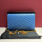 Saint laurent Monogram Mini Bag Blue Crossbody 22.5 x 14 x 4 centimeters