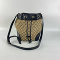 Gucci Canvas Black Bucket & Drawstring Bag