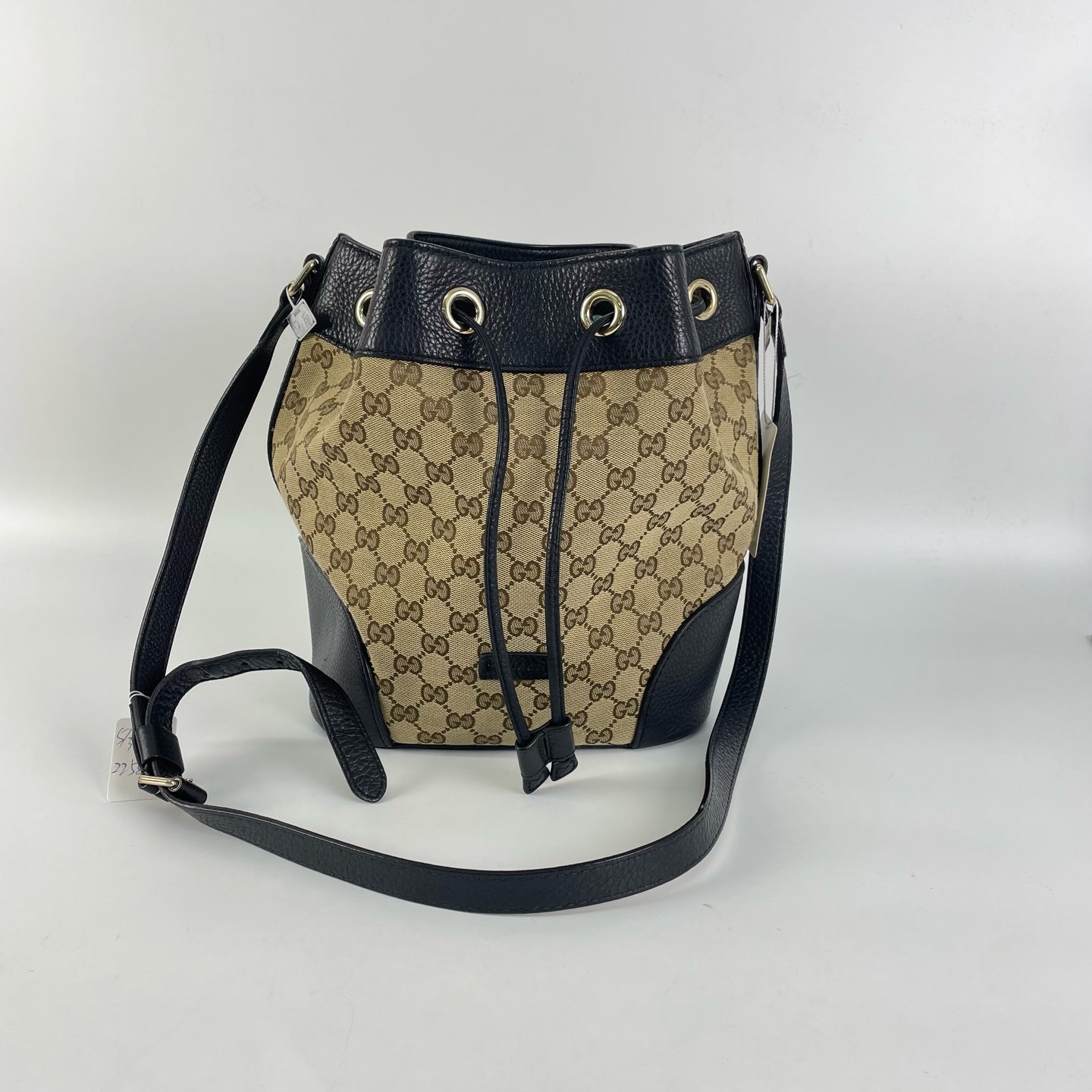 Gucci Canvas Black Bucket & Drawstring Bag