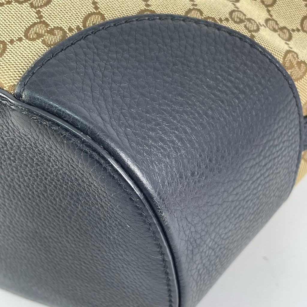 Gucci Canvas Black Bucket & Drawstring Bag