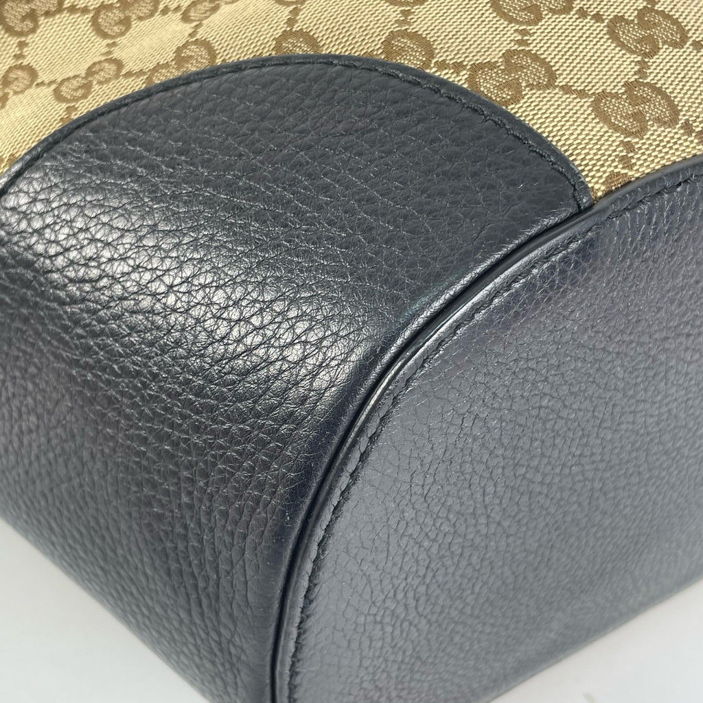 Gucci Canvas Black Bucket & Drawstring Bag