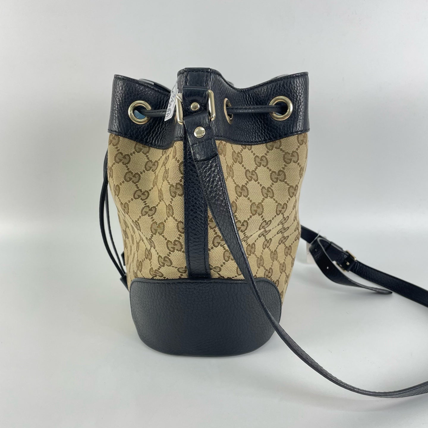 Gucci Canvas Black Bucket & Drawstring Bag