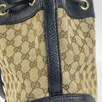 Gucci Canvas Black Bucket & Drawstring Bag