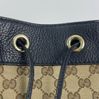 Gucci Canvas Black Bucket & Drawstring Bag