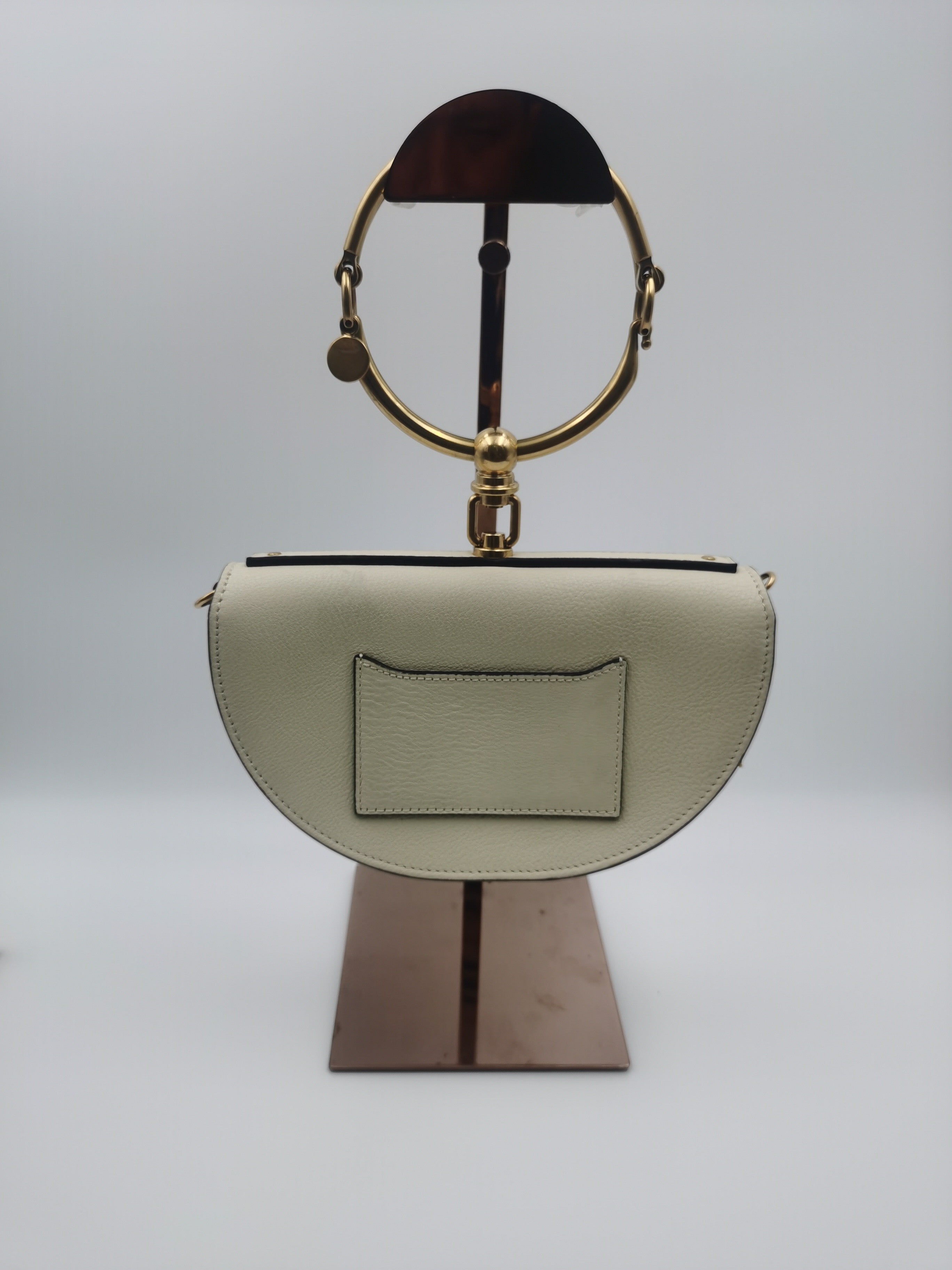 Chloe Metal White Satchel