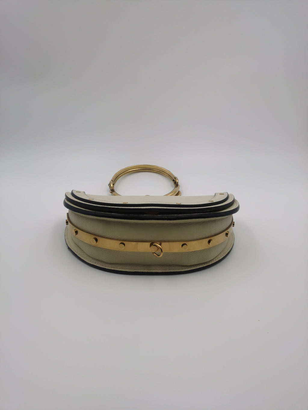 Chloe Metal White Satchel