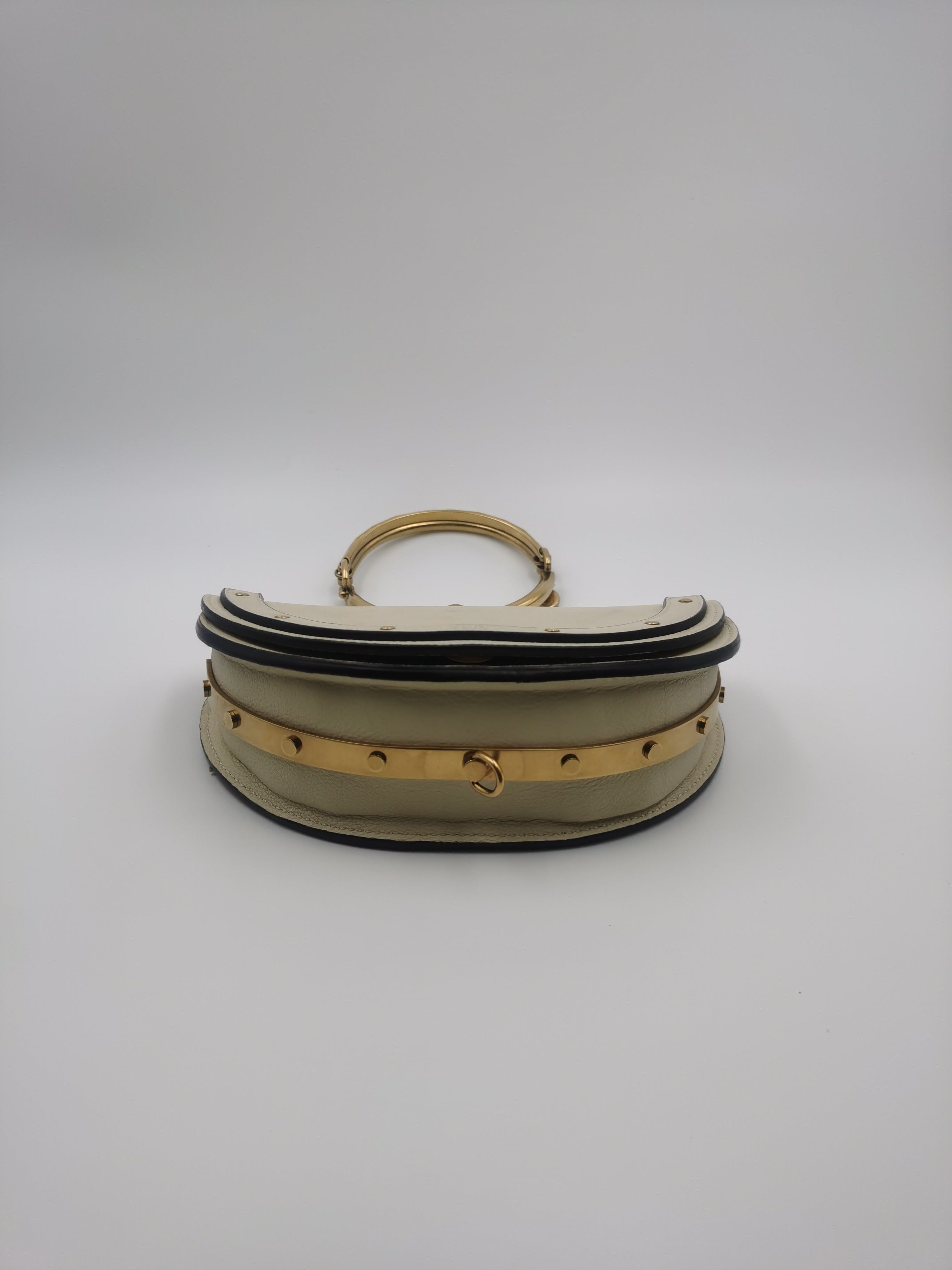 Chloe Metal White Satchel