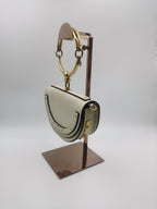 Chloe Metal White Satchel