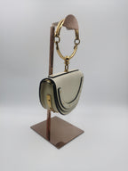 Chloe Metal White Satchel