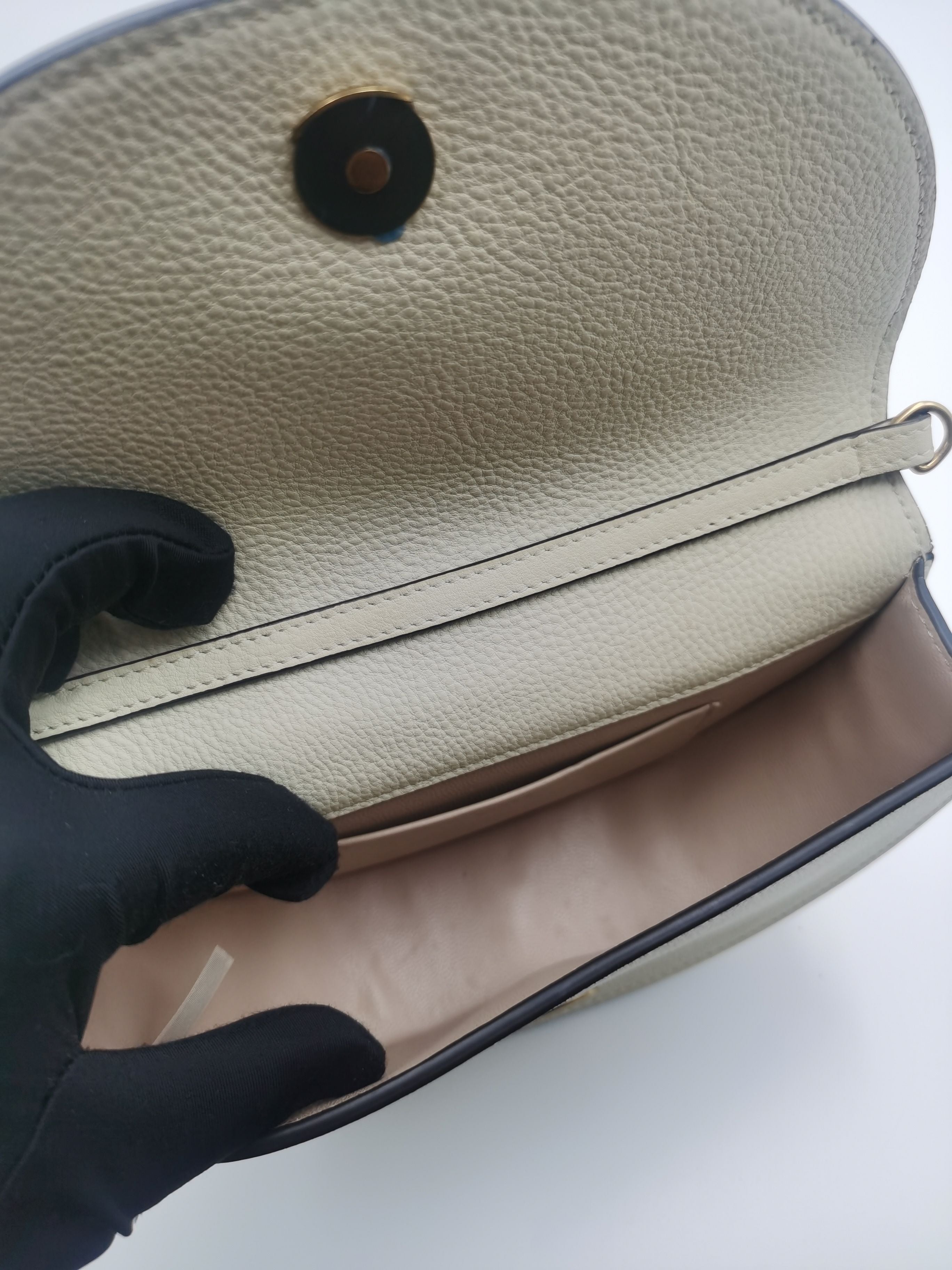 Chloe Metal White Satchel