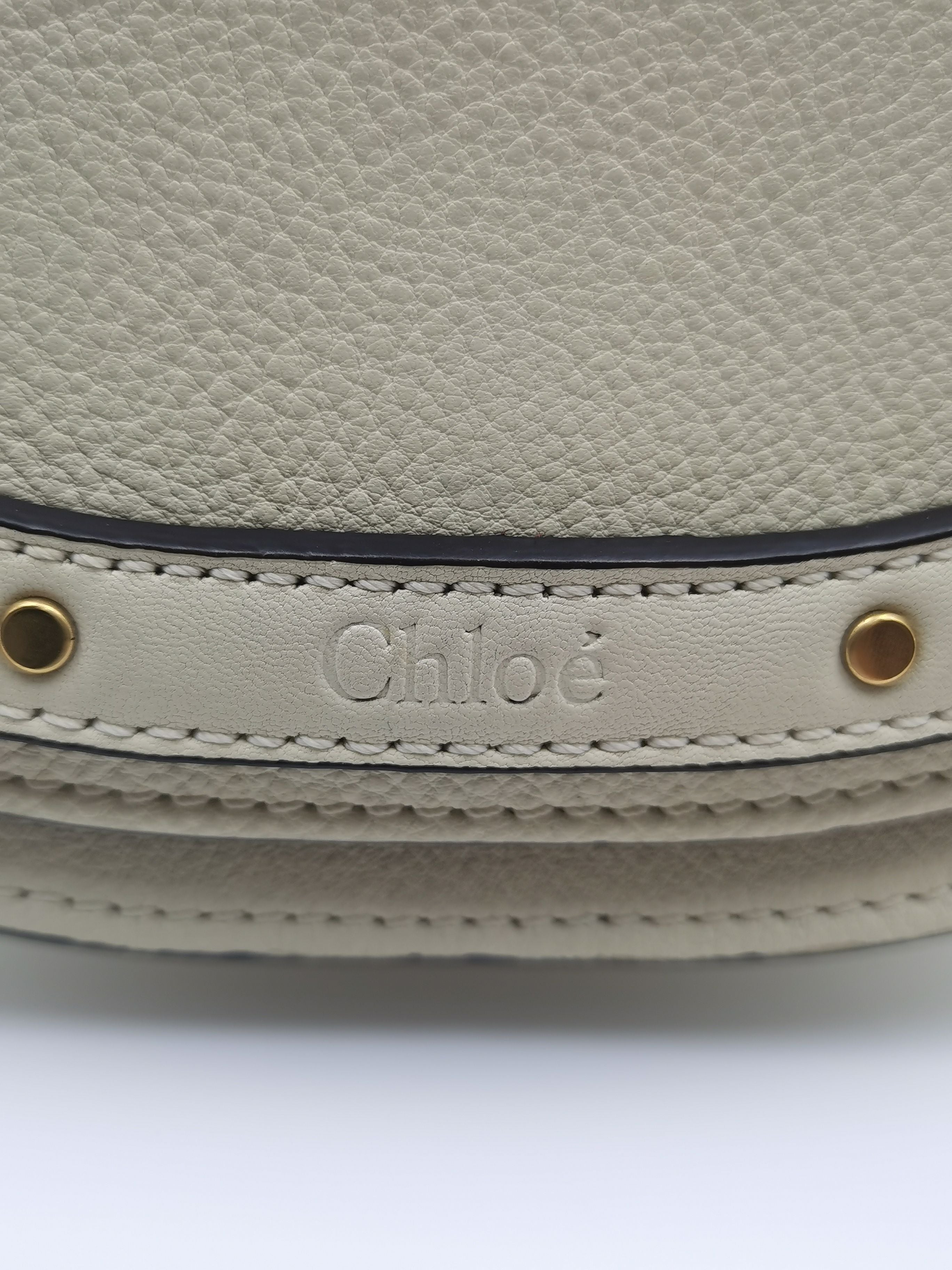 Chloe Metal White Satchel