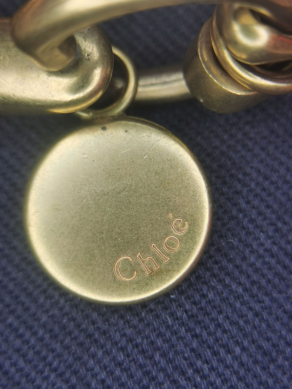 Chloe Metal White Satchel