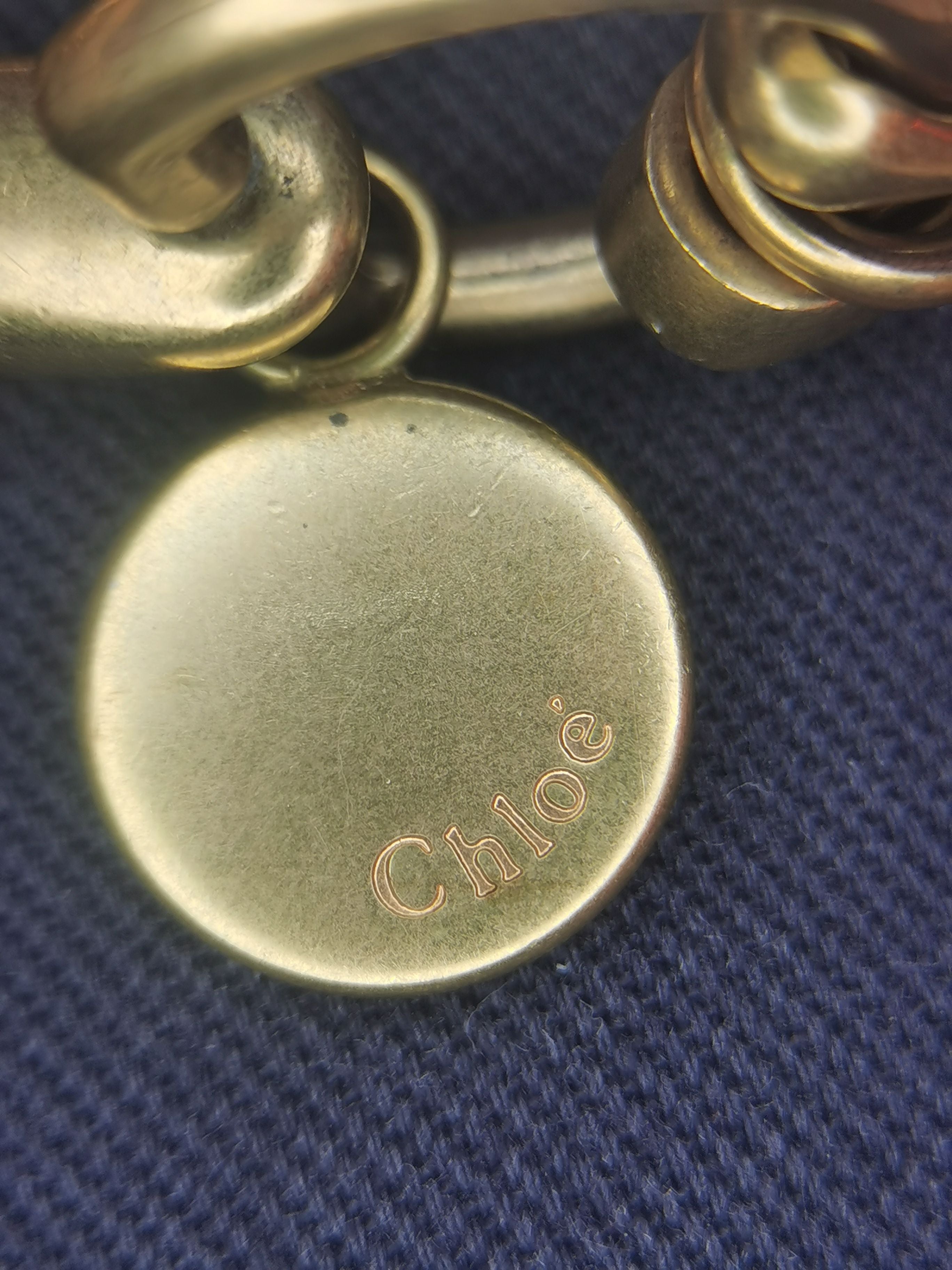Chloe Metal White Satchel
