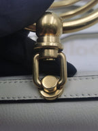 Chloe Metal White Satchel