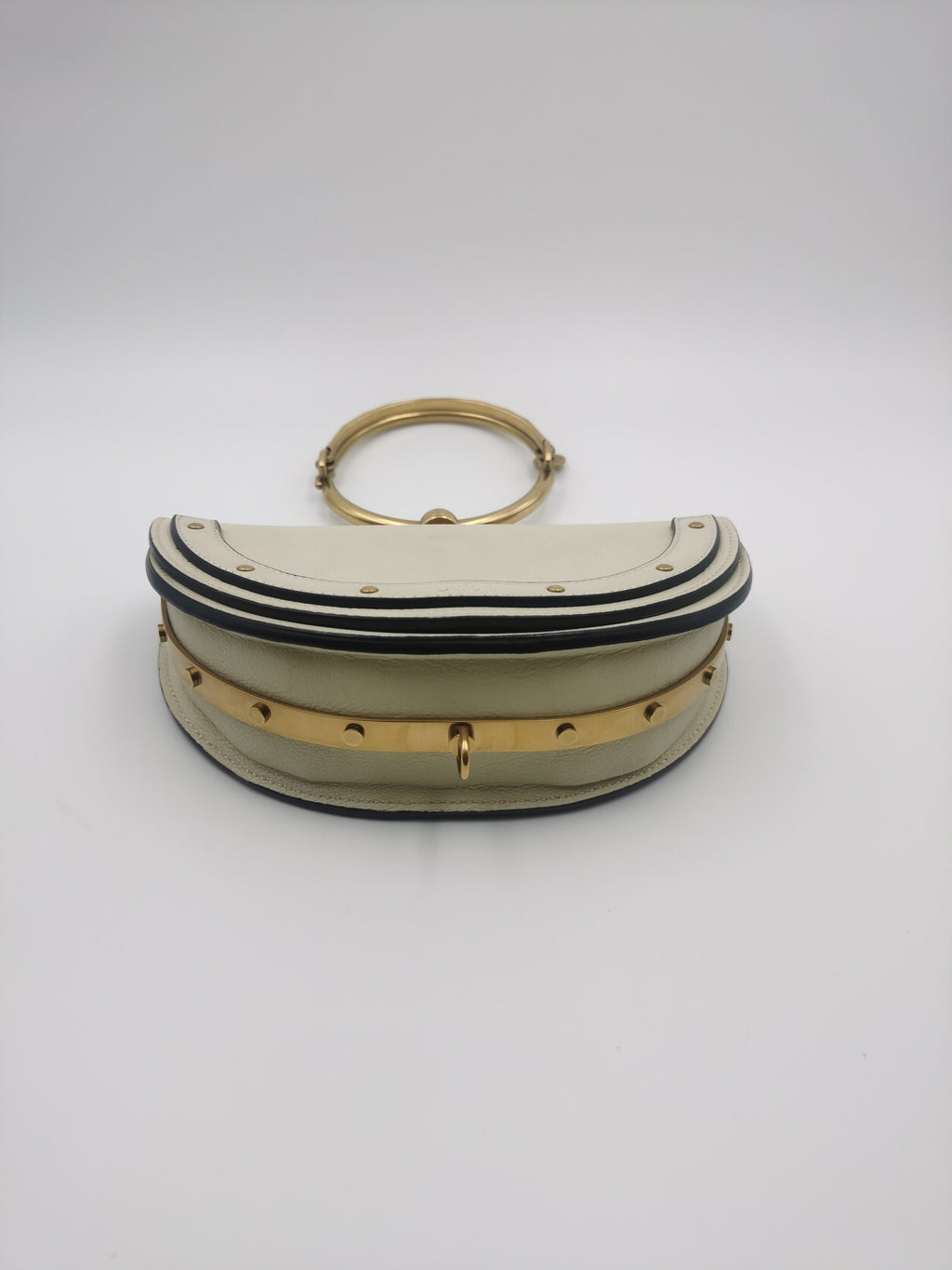 Chloe Metal White Satchel