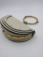 Chloe Metal White Satchel