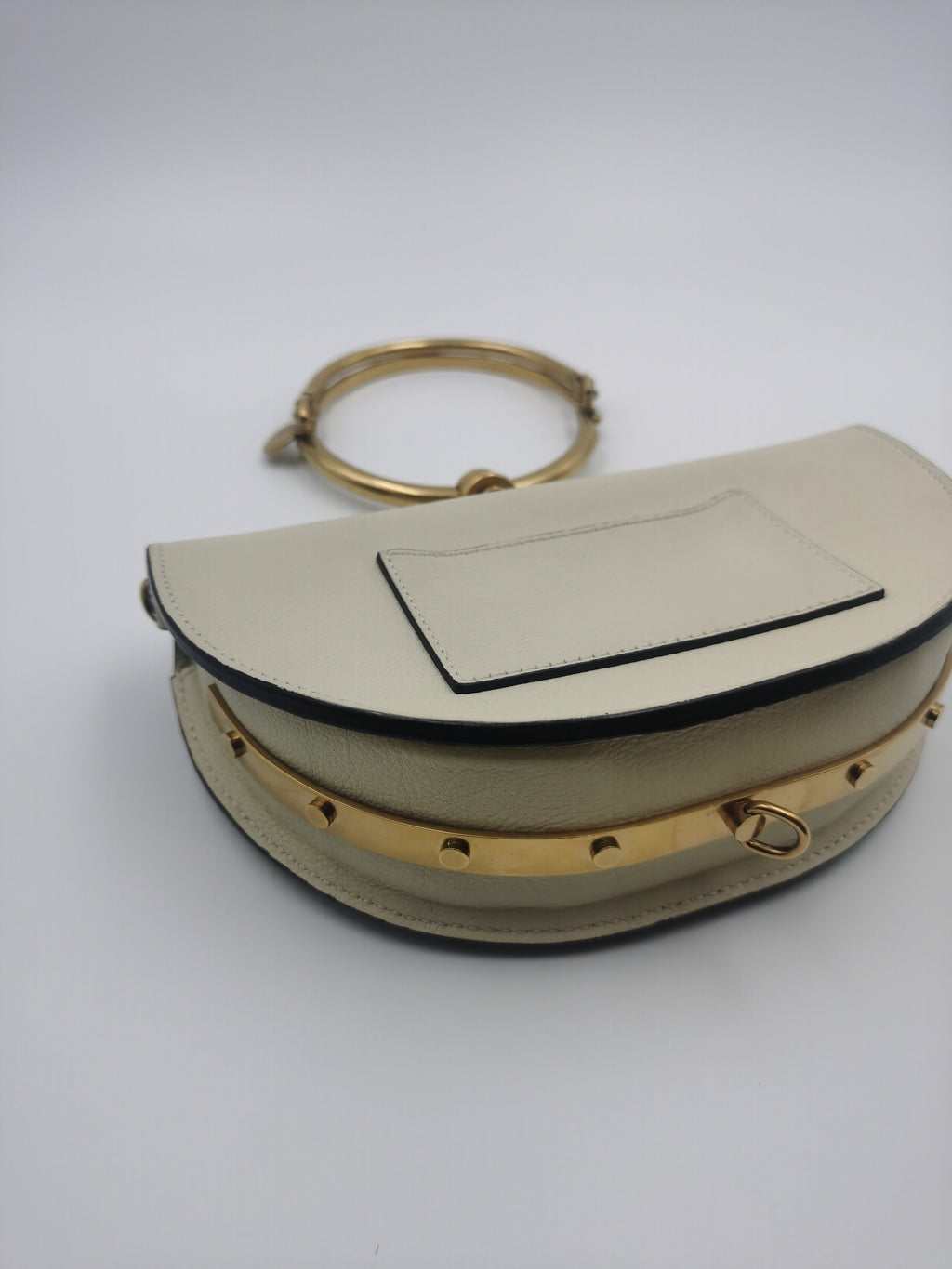 Chloe Metal White Satchel