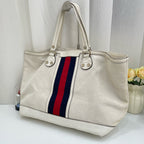 Gucci Canvas White Shoulder Bag
